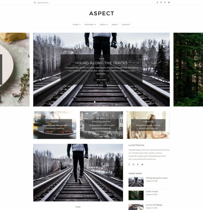 Aspect - WordPress Blog Theme