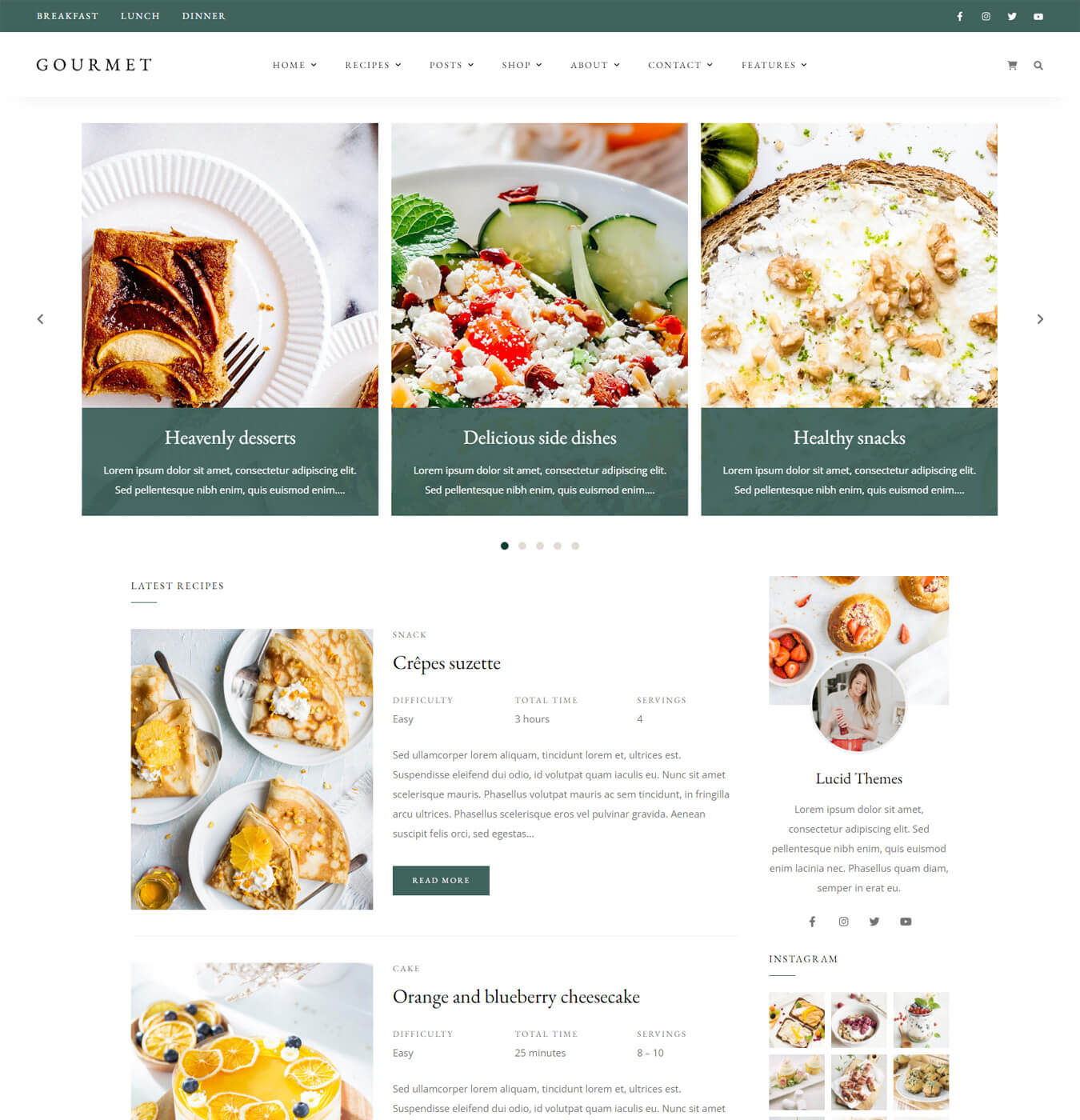 Gourmet - WordPress Food Blog & Recipe Theme